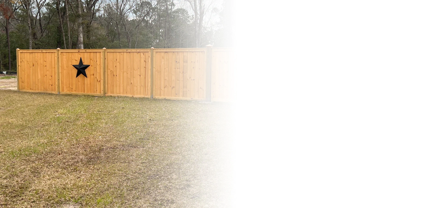 fence installed in a private property